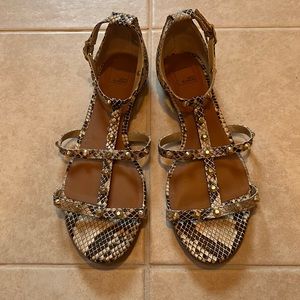 14th & Union Strappy Snakeskin Sandal